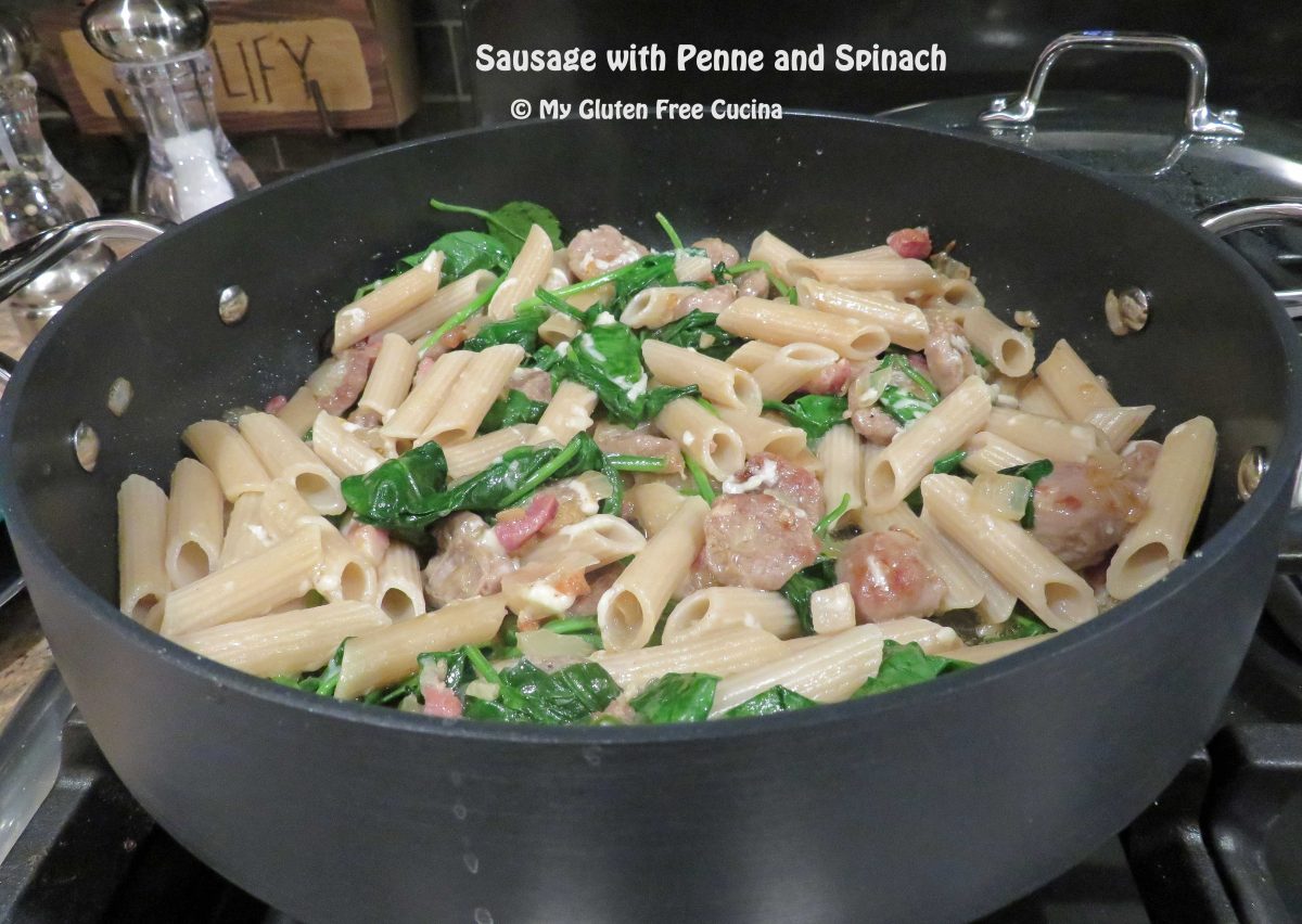 Sausage with Penne and Spinach