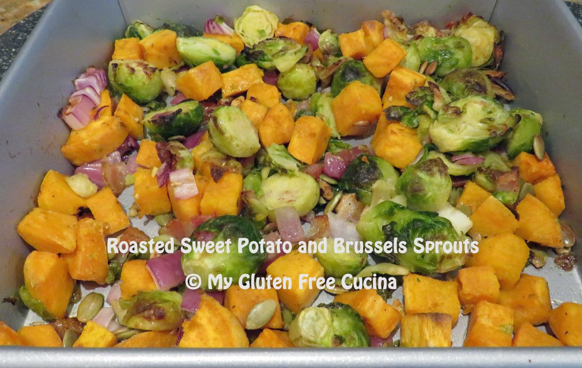 Roasted Sweet Potato and Brussels Sprouts