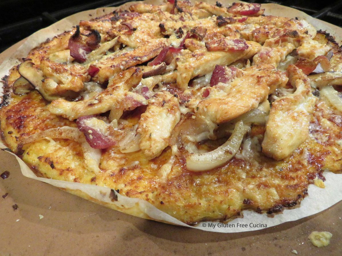 Cauliflower Pizza with BBQ Chicken