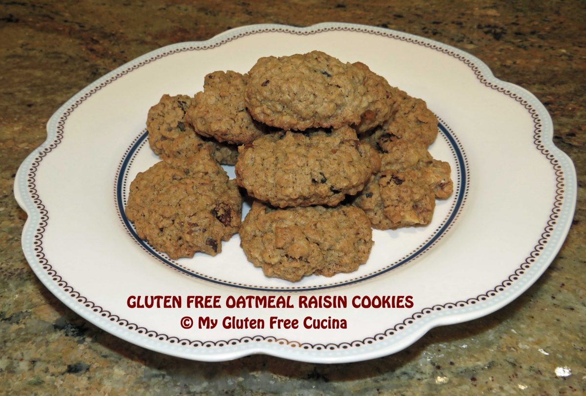 Gluten Free Oatmeal Raisin Cookies