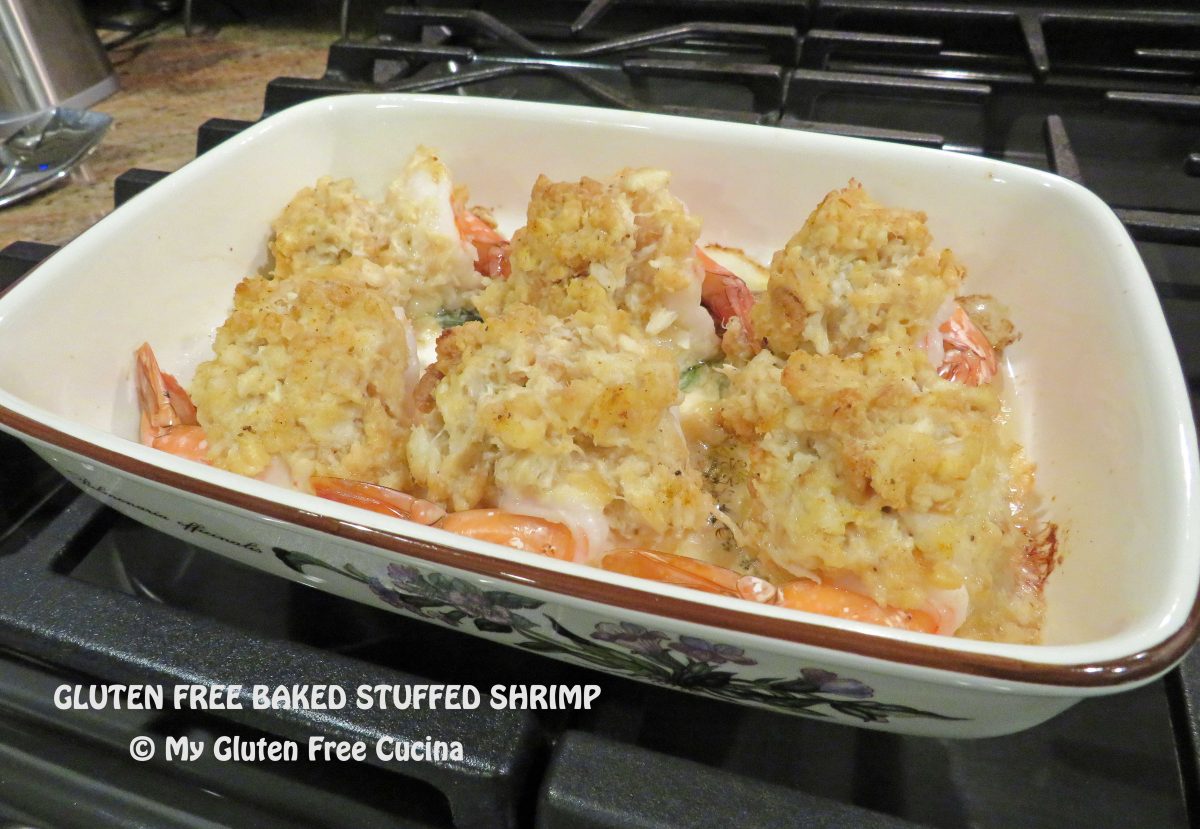 Gluten Free Baked Stuffed Shrimp