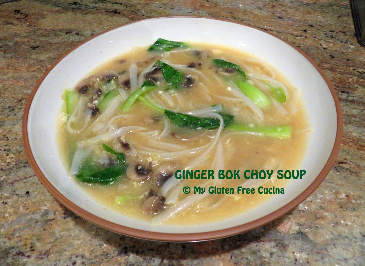 Ginger Bok Choy Egg Drop Soup