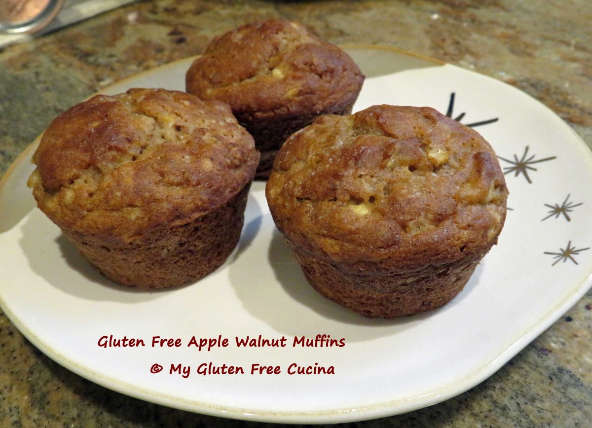 Gluten Free Apple Walnut Muffins