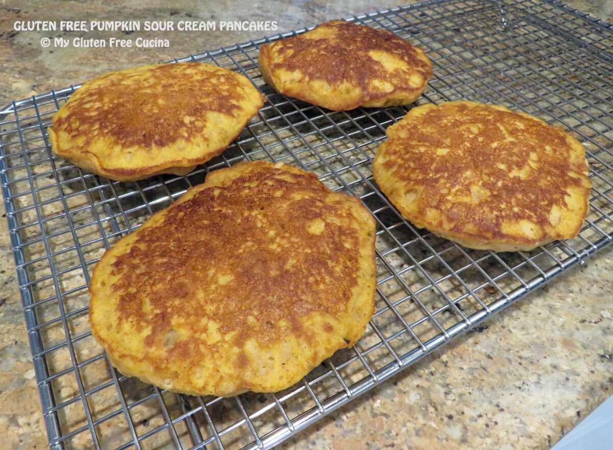 Gluten Free Pumpkin Sour Cream Pancakes