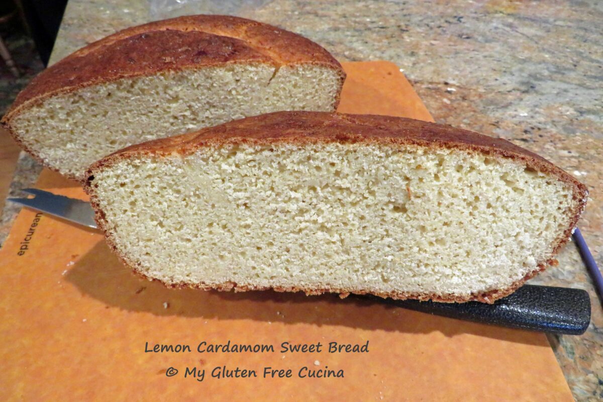Gluten Free Lemon Cardamom Sweet Bread