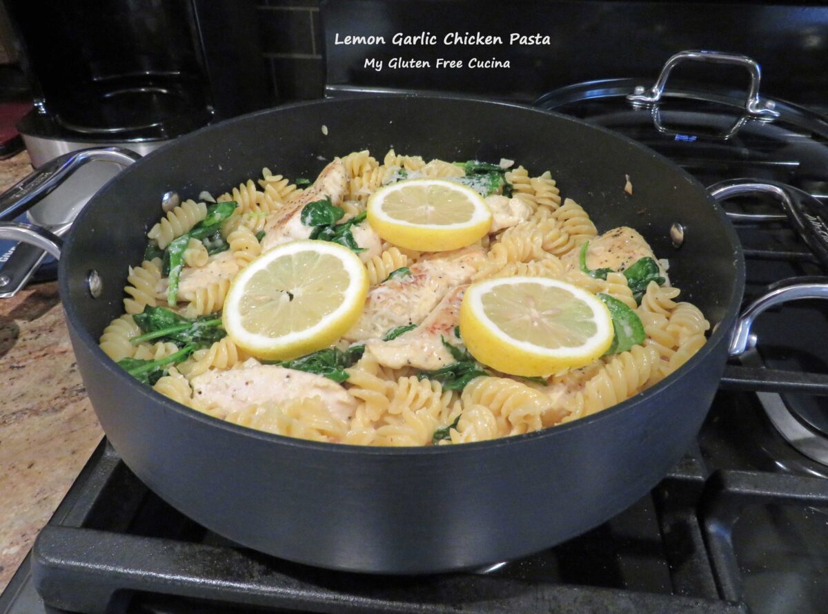 Gluten Free Lemon Garlic Chicken Pasta